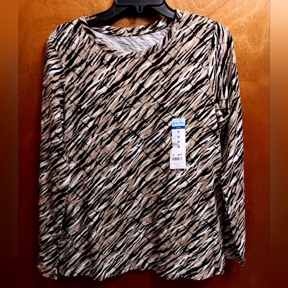 Blue Sol Patterned Long Sleeve Top - Picture 1 of 3